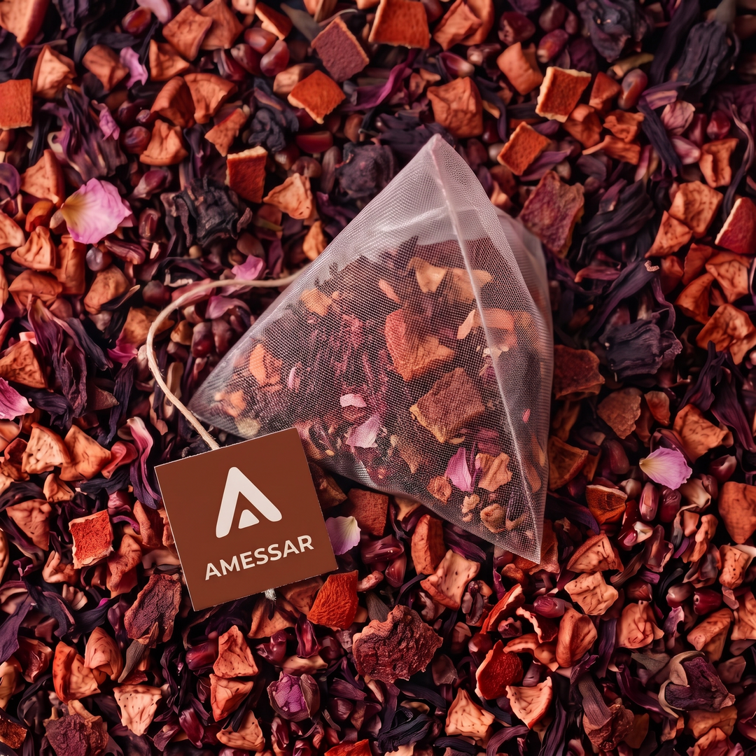 ⴰⵙⵉⴼ ASSIF - Infusion à l'hibiscus, grenade, pomme, rose de damas et pétales de coquelicot