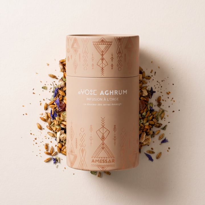 ⴰⵖⵔⵓⵎ AGHRUM - Infusion à l'orge et datte