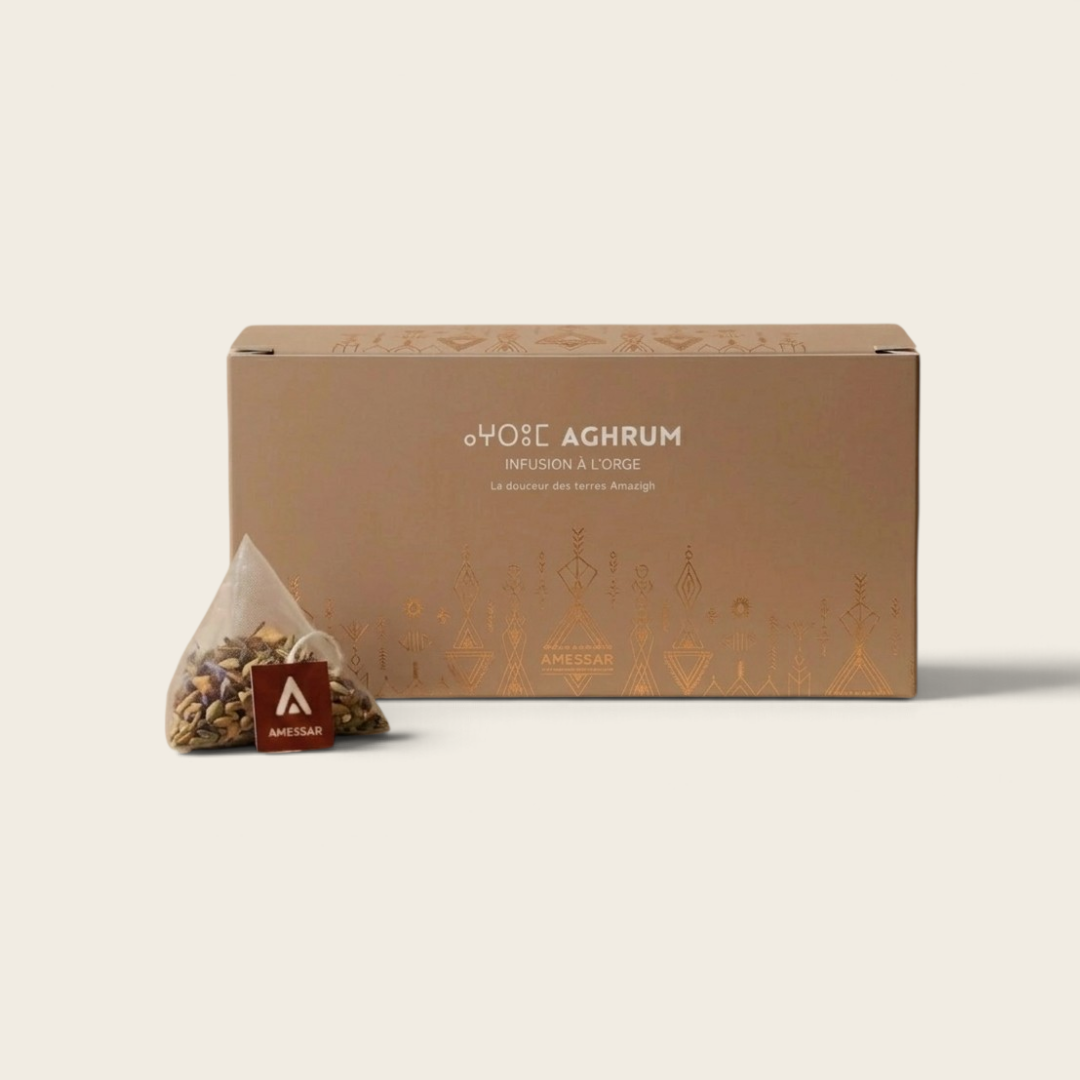 ⴰⵖⵔⵓⵎ AGHRUM - Infusion à l'orge et datte