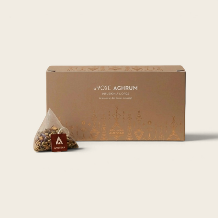 ⴰⵖⵔⵓⵎ AGHRUM - Infusion à l'orge et datte