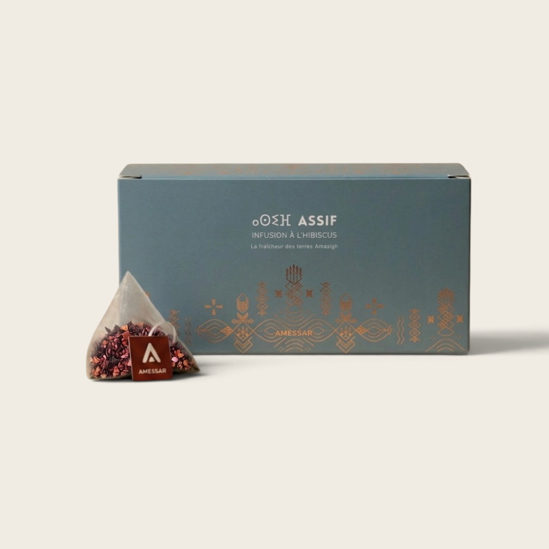 ⴰⵙⵉⴼ ASSIF - Infusion à l'hibiscus, grenade, pomme, rose de damas et pétales de coquelicot