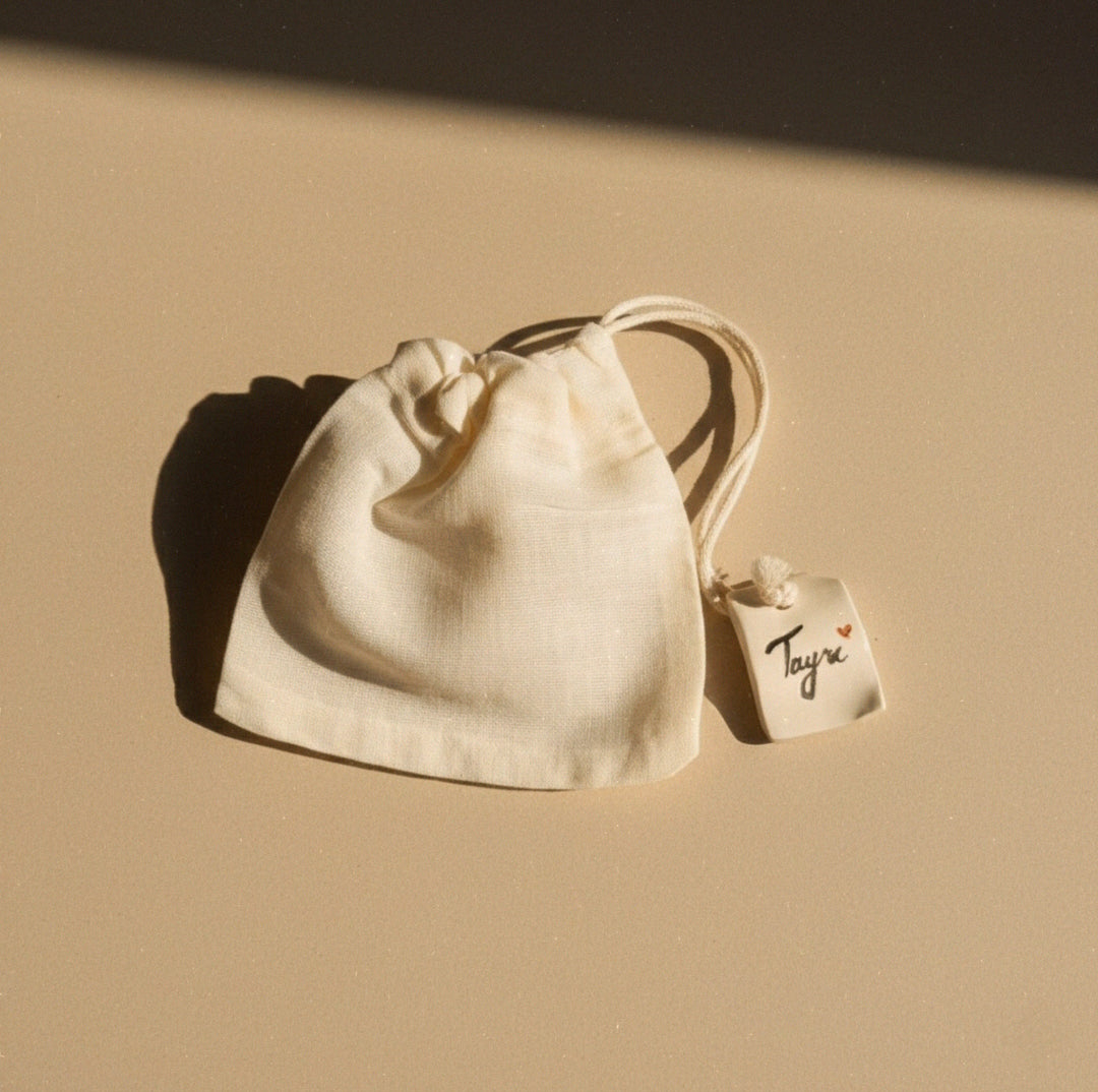 ⵜⴰⵣⵔⵉⴳⵜ TAZRIGT – Washable tea filter with ceramic label