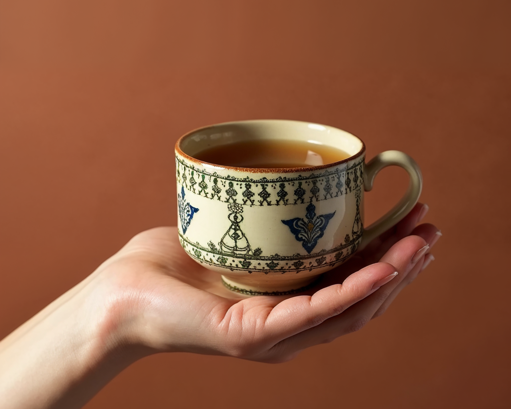 Thé vrac à la menthe amazigh berbère itri - flio - pouliot - menthe douce traditionnelle - Maison Amessar tasse traditionnelle amazigh